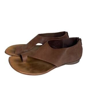 Walk Handmade Brown Leather Sandals Women’s Size 37 US 7